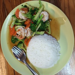 ข้าวบล็อคโคลี่กุ้ง