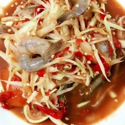 ส้มตำปูปลาร้ากุ้งสด