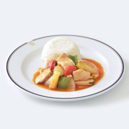 ข้าวราดผัดเปรี้ยวหวานไก่