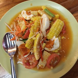 ตำไทข้าวโพดไข่เค็ม