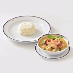 ข้าวกับแกงเขียวหวานทะเล