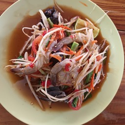 ตำปูปลาร้ากุ้งสด