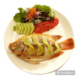 ปลาทับทิมนึ่งมะนาว