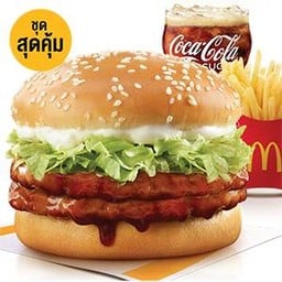 [อร่อยซ่ากับโค้ก] ชุดดับเบิ้ลซามูไรเบอร์เกอร์หมู (XL)