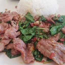 ข้าวกะเพราเนื้อ