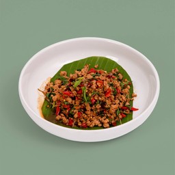 กะเพราเนื้อโคขุน(กับข้าว)