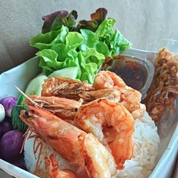 ข้าวกุ้งทอดกระเทียม(ไซร์m)
