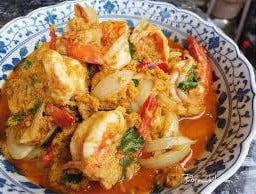 กุ้งผัดผงกระหรี่