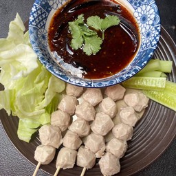 ลูกชิ้นเอ็นเนื้อปิ้ง