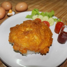 ข้าวไข่เจียวปูอัด