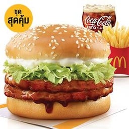 [อร่อยซ่ากับโค้ก] ชุดดับเบิ้ลซามูไรเบอร์เกอร์หมู (L)