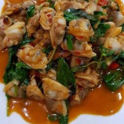 กระเพราหอยลาย  ..เป็นกับข้าว