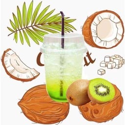 มะพร้าวเผาปั่นนมสด