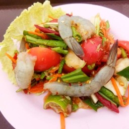 ตำสะหงาดสะเงย #ฮาลาล (สาขาร้านชื่นใจริมเขื่อน) @ชื่นใจ