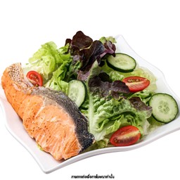 สลัดผักสเต๊กแซลมอน