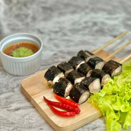 ปูอัดห่อสาหร่ายย่าง