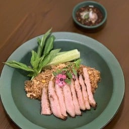 Best Seller! Jaew Fried Rice with Big-Chunk Grilled Pork Neck