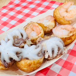(L)ผสมลูกหมึกยักษ์+กุ้ง  Baby Octopus & Shrimp Takoyaki (sizeL)