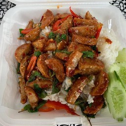 กะเพราหมูยอ