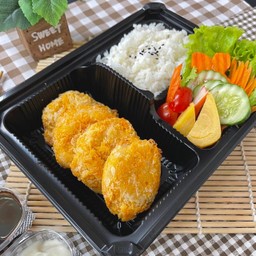 เบนโตะข้าวหน้าทอดมันกุ้ง