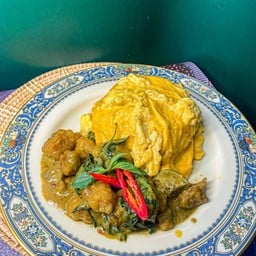 ข้าวเขียวหวานไข่ข้น..อร่อยเฉย (เลือกเนื้อสัวต์ได้)