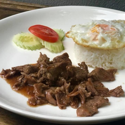 ข้าวผัดน้ำมันหอย+ไข่ดาว