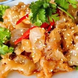 ยำแมงกระพรุน สูตรจีน น้ำมันงา