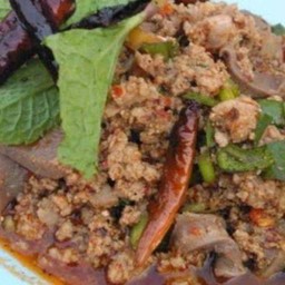 ลาบเป็ด (ผสมเครื่องในแล้ว)