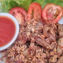 ไส้อ่อนทอดกระเทียม