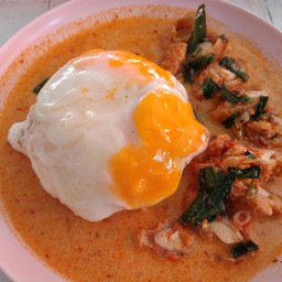 ไข่ข้นต้มยำไก่กรอบ