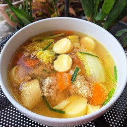 แกงจืดเต้าหู้ไข่ ไก่สับ