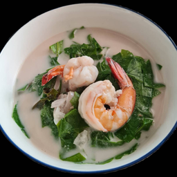 ต้มกะทิผักเหลียงกุ้งสด