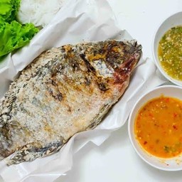 Grilled Fish with Spicy Condiments
