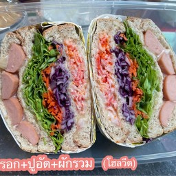 ไส้กรอก+ปูอัด+ผักรวม