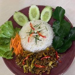 คั่วกลิ้งเนื้อราดข้าว