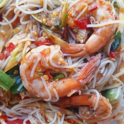 ตำซั่วปูปลาร้า กุ้งสุก