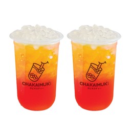 ชาเขียวเสาวรส2แก้ว Passionfruit Green Tea Twin