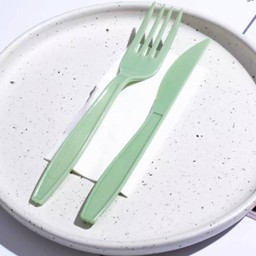 ชุดส้อม+มีด+ทิชชู่ (ใช้ซ้ำได้)