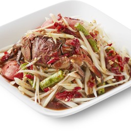ตำปูปลาร้า(ปกติพริก 5 เม็ด)