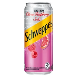 ชเวปส์ ซิตรัส ราสพ์เบอรี่ โซดาสูตรไม่มีน้ำตาล330ml