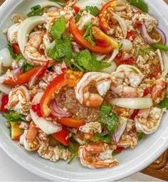 ยำวุ้นเส้นกุ้งล้วน