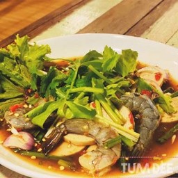 ยำดี๊ดีย์หมูยอกุ้งสด