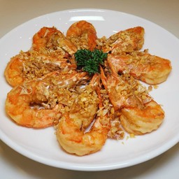 กุ้งกุลาดำทอดกระเทียม
