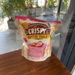 Crispy ขนมปังเนยอบกรอบ สตรอว์เบอร์รีอัลมอนด์