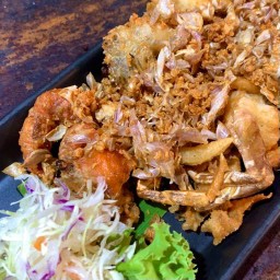 1003 ปูนิ่มทอดกระเทียม