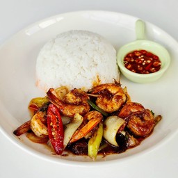ข้าวกุ้งผัดน้ำพริกเผา