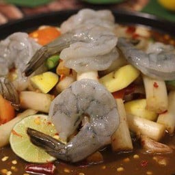 ตำไหลบัวกุ้งสด