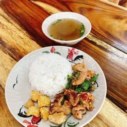Stir Fried Basil With Pork On Rice