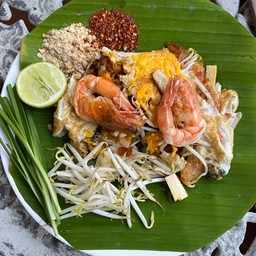ผัดไทยกุ้งสดธรรมดา