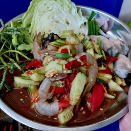 ตำแตงกุ้งสด